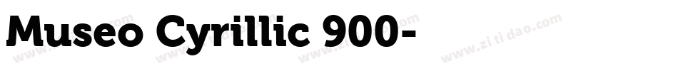 Museo Cyrillic 900字体转换